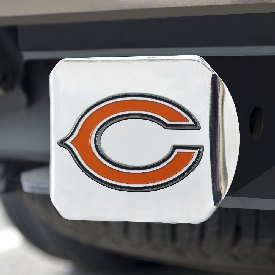 NFL - Chicago Bears Color Hitch Cover - Chrome3.4"x4", 22543