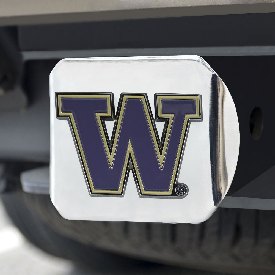 University of Washington Color Hitch Cover - Chrome 3.4"x4", 22837