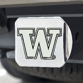 Washington Huskies Chrome Metal Hitch Cover with Chrome Metal 3D Emblem, 22840