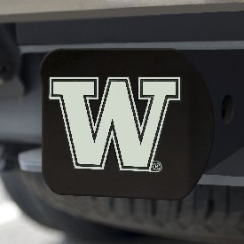 Washington Huskies Black Metal Hitch Cover with Metal Chrome 3D Emblem, 22841