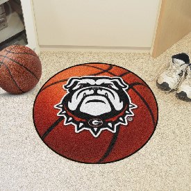 Georgia Bulldogs Basketball Rug - 27in. Diameter - New Bulldog Head Logo, 22872