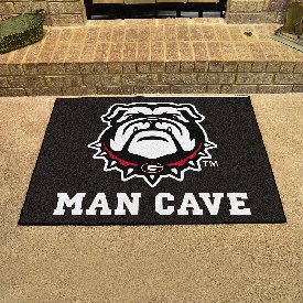 Georgia Bulldogs Man Cave All-Star Rug - 34 in. x 42.5 in. - New Bulldog Head Logo, 22876