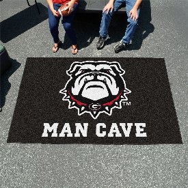 Georgia Bulldogs Man Cave Ulti-Mat Rug - 5ft. x 8ft. - New Bulldog Head Logo, 22878