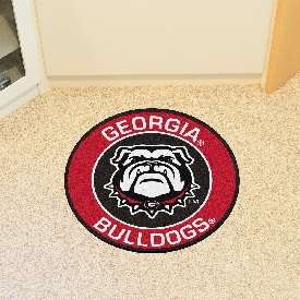 Georgia Bulldogs Roundel Rug - 27in. Diameter - New Bulldog Head Logo, 22882