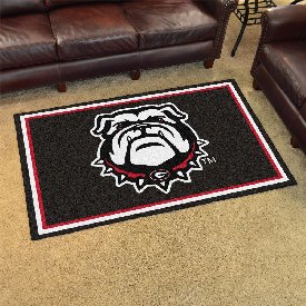 Georgia Black New Bulldog Rug, 22883-FM Georgia Black New Bulldog Rug, 22883-FM