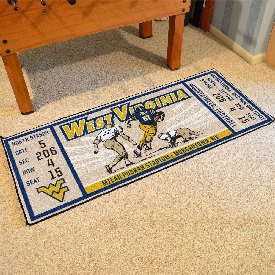 West Virginia Mountaineers Ticket Runner Rug - 30in. x 72in., 23153