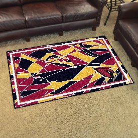Arizona Cardinals 4ft. x 6ft. Plush Area Rug XFIT Design, 23196