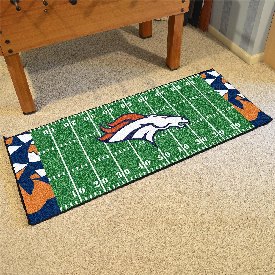 Denver Broncos Football Field Runner Mat - 30in. x 72in. XFIT Design, 23254