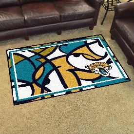 Jacksonville Jaguars 4ft. x 6ft. Plush Area Rug XFIT Design, 23289