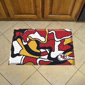 Kansas City Chiefs Rubber Scraper Door Mat XFIT Design, 23296