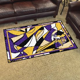 Minnesota Vikings 4ft. x 6ft. Plush Area Rug XFIT Design, 23319