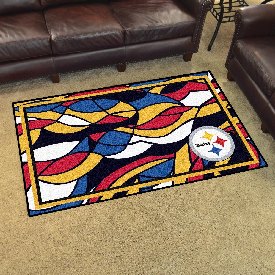 Pittsburgh Steelers 4ft. x 6ft. Plush Area Rug XFIT Design, 23355