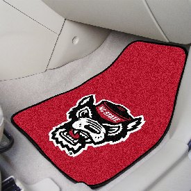 NC State Wolfpack Front Carpet Car Mat Set - 2 Pieces, Wolf Logo, 23976