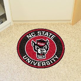 NC State Wolfpack Roundel Rug - 27in. Diameter, Wolf Logo, 23984