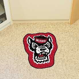 NC State Wolfpack Mascot Rug, Wolf Logo, 23985