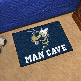 Georgia Tech Yellow Jackets Man Cave Starter Mat Accent Rug - 19in. x 30in., Buzz, 23995