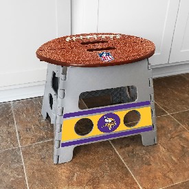 Minnesota Vikings Folding Step Stool - 13in. Rise - Viking Head Primary Logo, 24441