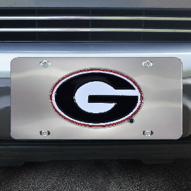 Georgia Bulldogs 3D Stainless Steel License Plate, 24518