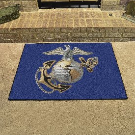 U.S. Marines All-Star Rug - 34 in. x 42.5 in. - Marines Official Logo - Navy, 25141