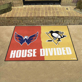 House Divided - NHL Washington Capitals/Pittsburgh Penguins House Divided Mat 33.75"x42.5", 25576