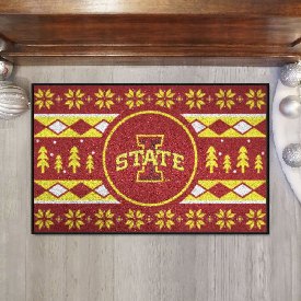 Iowa State Cyclones Holiday Sweater Starter Mat Accent Rug - 19in. x 30in., 25809
