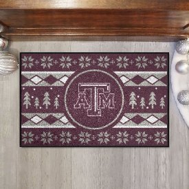 Texas A&M Aggies Holiday Sweater Starter Mat Accent Rug - 19in. x 30in., 25821