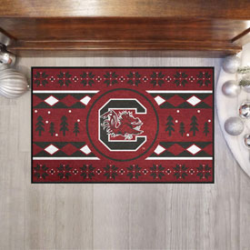 South Carolina Gamecocks Holiday Sweater Starter Mat Accent Rug - 19in. x 30in., 25850