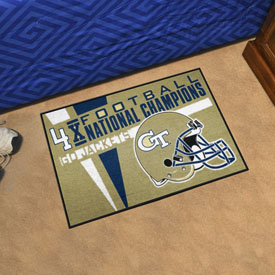 Georgia Tech Yellow Jackets Dynasty Starter Mat Accent Rug - 19in. x 30in., 25935