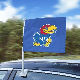 Kansas Jayhawks Car Flag Large 1pc 11" x 14", 26115