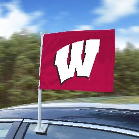 Wisconsin Badgers Car Flag Large 1pc 11" x 14", 26129
