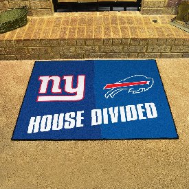 NFL House Divided - Giants / Bills House Divided Rug - 34 in. x 42.5 in., 26345