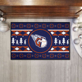 Cleveland Guardians Holiday Sweater Starter Mat Accent Rug - 19in. x 30in. - Guardians Fastball Primary Logo, 26396