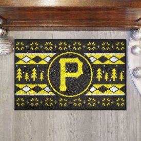 Pittsburgh Pirates Holiday Sweater Starter Mat Accent Rug - 19in. x 30in. - P Primary Cap Logo, 26410