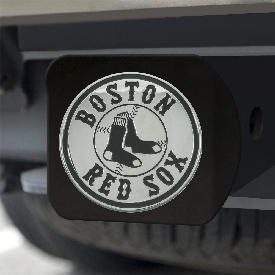 Boston Red Sox Black Metal Hitch Cover with Metal Chrome 3D Emblem, 26521