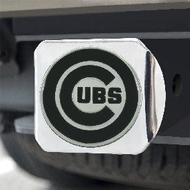 Chicago Cubs Chrome Metal Hitch Cover with Chrome Metal 3D Emblem, 26537