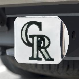 Colorado Rockies Chrome Metal Hitch Cover with Chrome Metal 3D Emblem, 26575