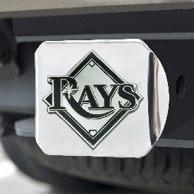 Tampa Bay Rays Chrome Metal Hitch Cover with Chrome Metal 3D Emblem, 26728