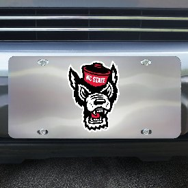 NC State Wolfpack 3D Stainless Steel License Plate, 26814