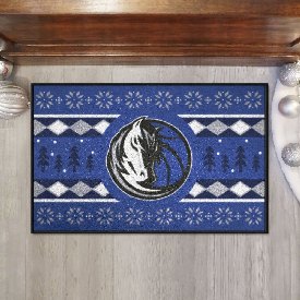 Dallas Mavericks Holiday Sweater Starter Mat Accent Rug - 19in. x 30in., 26821