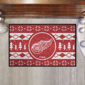 Detroit Red Wings Holiday Sweater Starter Mat Accent Rug - 19in. x 30in., 26854