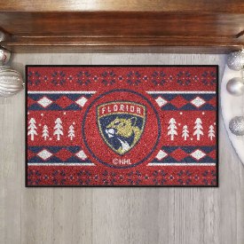 Florida Panthers Holiday Sweater Starter Mat Accent Rug - 19in. x 30in., 26856