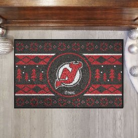 New Jersey Devils Holiday Sweater Starter Mat Accent Rug - 19in. x 30in., 26861