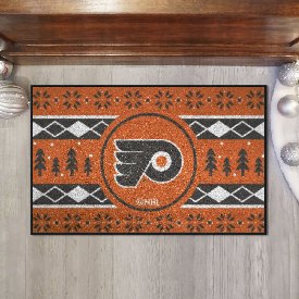 Philadelphia Flyers Holiday Sweater Starter Mat Accent Rug - 19in. x 30in., 26865