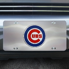 Chicago Cubs 3D Stainless Steel License Plate, 26880