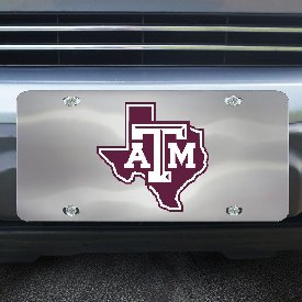 Texas A&M Aggies 3D Stainless Steel License Plate, 27143