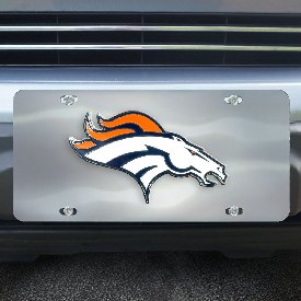 Denver Broncos 3D Stainless Steel License Plate, 27375