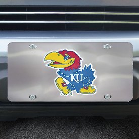 Kansas Jayhawks 3D Stainless Steel License Plate, 27562