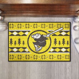 San Diego Padres Holiday Sweater Starter Mat Accent Rug - 19in. x 30in. - Swinging Friar Jersey Sleeve Logo, 28192