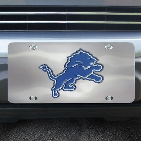 Detroit Lions 3D Stainless Steel License Plate, 28641