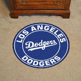 Los Angeles Dodgers Roundel Rug - 27in. Diameter - "Dodgers" Jersey Lettering, 28680